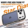 thumbnail image 2 of Dteck For iPhone 15 Plating Cute Wave Frame Case with Luxury Bling Diamonds Sparkly Rhinestone for Women Girls Shockproof Slim Back Protective Phone Case, Black, 2 of 7