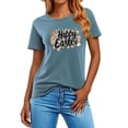 thumbnail image 4 of Mujeres Manga Corta de Verano Tops Pascua Impresa Cuello Redondo, Blusa de Moda Casual para la Primavera, 4 of 5