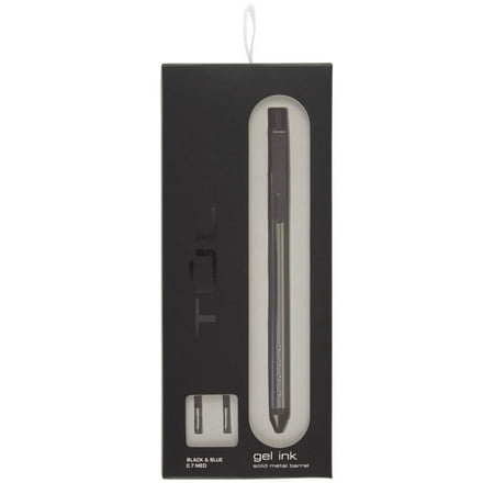 Tul Pens Fine Refills TUL® Fine Writing Solid Metal Barrel Retractable Gel Pen With 2 Refills, Medium Point, 0.7 mm, Gunmetal Gray Barrel, Assorted Ink Colors ()