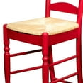 thumbnail image 4 of TMS 24" Indoor Ladder Back Counter Stool with Rush Seat, Set of 2, Red, 4 of 6