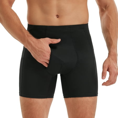 

Gotoly Underwear Boxer Briefs For Men with Removable Padded Tummy Control Body Shaper Enhance Butt Lifter Shapewear(Black Small)