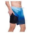 thumbnail image 4 of Rokka&Rolla Men's 7'' Tie Dye Swim Shorts with Compression Liner, 4 of 13