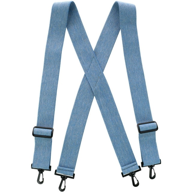 CTM® Elastic X-Back Suspenders with Plastic Hook Ends (Men's)