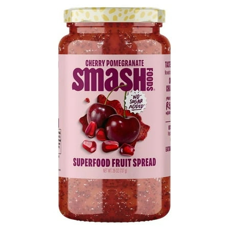Smash Cherry Pomegranate Superfood Fruit Spread, 26 Ounce