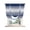 Blue, variant on Navy Blue Striped Tie Up Curtains for Small Windows,Adjustable Rod Pocket Valance 45 Inch Short, Blue Ombre Farmhouse Stripes Window Treatment Balloon Roman Blind Shade, 34" x 45"