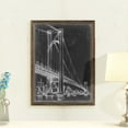 thumbnail image 3 of Suspension Bridge Blueprint I - Barnwood Framed - 18 x 24 - Walnut, 3 of 4