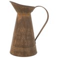 thumbnail image 1 of Miangastore Retro Style Flower Vase Dark Brown Galvanized Plate 1Set 8.9X7.1X4.9In, 1 of 9