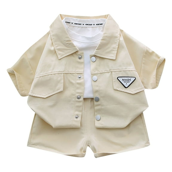 Gerichy Boys Summer Outfits Toddler Kids Boys Girls 4thOf July Short Sleeve Independence Day Letter Prints T Shirt Tops Shorts Outfits Set