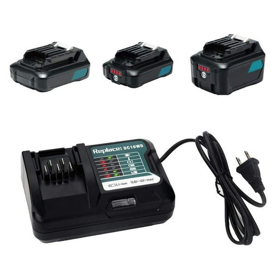 Cheers.US for MAKITA 10.8V 12V Li-Ion Battery Charger for DC10WD BL1016 BL1021B BL1041B FD05 US Plug