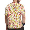 thumbnail image 2 of Wukai Colorful Leaves Print Men's Short-Sleeved Mesh T-Shirt,Quick-Dry Short Sleeve Workout T-Shirt-Medium, 2 of 8