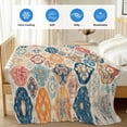 thumbnail image 4 of Boho Morocco Cooling Blanket,Lightweight Breathable Summer Throw Blanket with Double Sided Cold Effect,Retro Farmhouse Ethnic Neutral Aesthetic Picnic Blankets Bed Sheet for Hot Sleepers 50"x60", 4 of 8