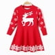 thumbnail image 2 of Vestido Para Niñas Ropa Para Bebés Ropa Para Niños Vestido Suéter Navideño Vestido Cervatillo Rojo Odeerbi  LM103-7691, 2 of 9
