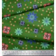 thumbnail image 3 of Soimoi Silk Fabric Colorful Flowers Clip Art Print Fabric by The Yard 42 Inch Wide, 3 of 3