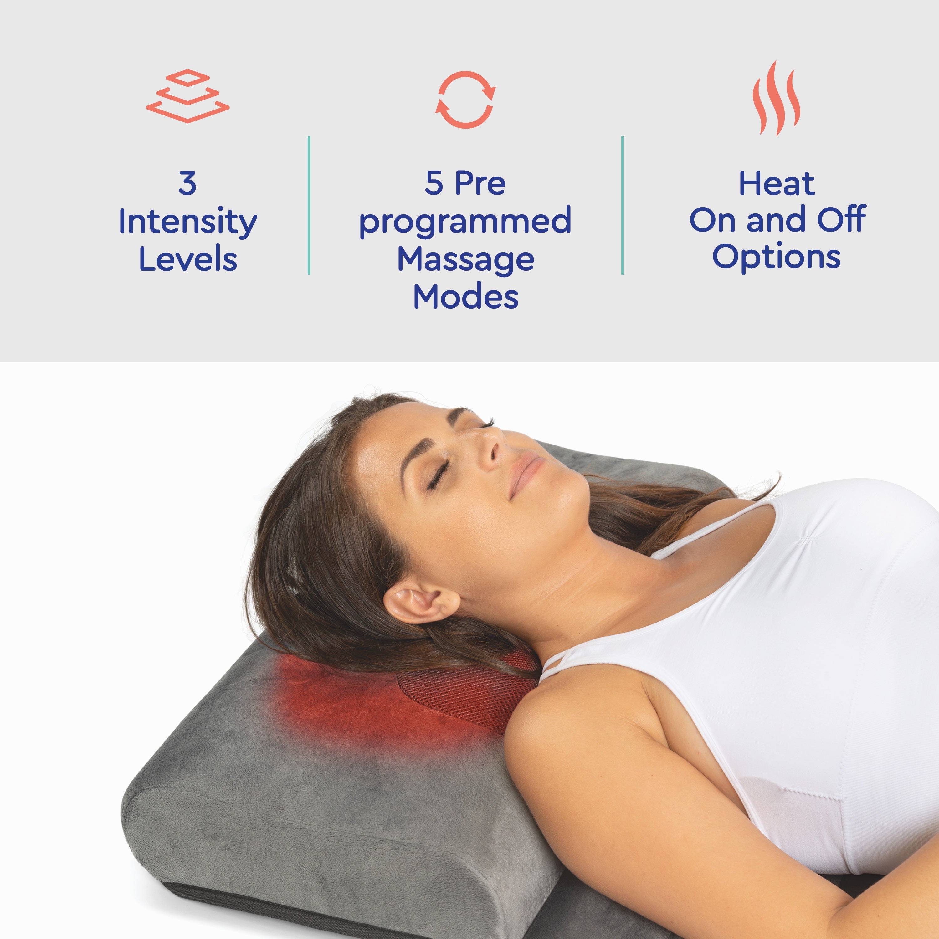 Belmint Seat Cushion Massager with Shiatsu Vibration and Heat - BEL-CSM-BK