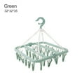 thumbnail image 1 of plastic organization and storage,Plastic Foldable Clip Space Saving Indoor Socks Drying Rack,Green, 1 of 2