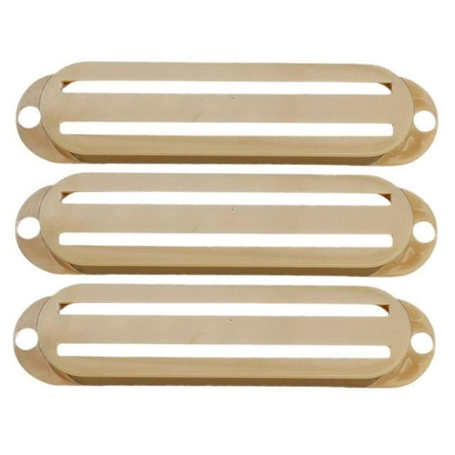 QualitChoice Electric Guitar Accessories Replacement Parts Dual Rails Pickup Cover Gift Set Of 3 For Guitar Lovers MaterialPlastic Cream