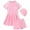 Pink, variant on Odeerbi 5-12 Years Kids Girls Three Pieces Swim Dress with Swim Cap Set Daisy Training Swimdress with Shorts Set Beachwear Cute Short Sleeve Seaside Surfing Rash Guard Swimsuit Set