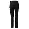 thumbnail image 3 of INSPIRE CHIC Men's Pant Slim Fit Pockets Patch Buckle Zipper Gothic Punk Rock Pants 28 Black, 3 of 8