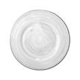 thumbnail image 3 of American Atelier Alabaster 13” Under Plate with Silver Rim, 3 of 3