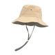 thumbnail image 1 of Sombrero de pescador con cuerda a prueba de viento y color contrastante de circunferencia de 56-58 cm, sombrero de verano para mujer, parasol antiultravioleta, sombrero protector solar, 1 of 5