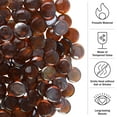 thumbnail image 6 of Pure Garden 10lbs Fire Pit Glass - 3/4-Inch Glass Rocks, Amber, 6 of 10