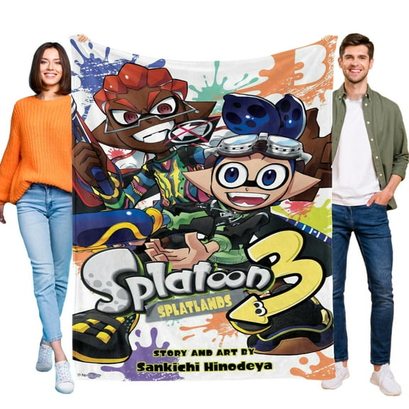 Throw Blanket for Splatoon Bed Couch Soft Warm Flannel Blanket for Kids Girls Boys Gifts Home Decor 30x40 Inch