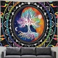 thumbnail image 3 of Tapiz de pared con diseño de árbol de la vida, microtela, 150 x 150 cm, 3 of 3
