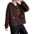 thumbnail image 1 of Sudadera con capucha suelta para mujer Sudaderas informales acolchadas cálidas con capucha Romacci Sudadera de mujer, 1 of 7