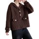 thumbnail image 1 of Sudadera con capucha holgada para mujer, cálida, acolchada, informal, 1 of 8