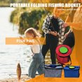 thumbnail image 4 of Yuarrent Cubo de lona plegable, contenedor de transporte de pescado, bolsa de agua cuadrada redonda para pesca Pescar aleatorio 30.5*20*18 cm (cinturón) Yuarrent DJ0768-04, 4 of 6