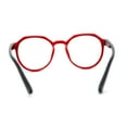 thumbnail image 2 of Kid Girls Flexible Rubber Geometric Keyhole Blue Light Filter Computer Glasses Red Black, 2 of 4