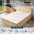 thumbnail image 3 of Vcatnet 16.7 inch Full Mattress with Headboard, Bedroom Furniture Corduroy Cloud Bed, No Assembly Required, Beige, 3 of 11