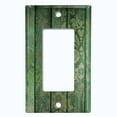 thumbnail image 5 of Metal Light Switch Plate Outlet Cover Image of Wooden Wall Damask Green WOD017, 5 of 13
