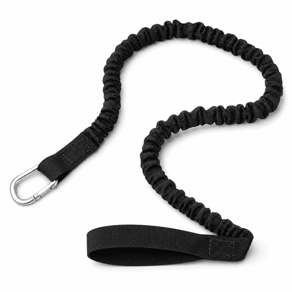 2 Pack Kayak Paddle Leash Fishing Rope Rod Safety Lanyard Boat Accessories Stretchable Coiled Rod for Kayak and SUP Paddles "Black"