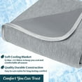 thumbnail image 5 of PAVILIA Cooling Blanket for Hot Sleepers, Lightweight Summer Blanket for Bed, Cooling Chill Throw Blanket for Night Sweats Absorb Heat for Adult Kid Baby on Warm Night, Light Grey, 50x60 inch, 5 of 8