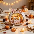 thumbnail image 5 of Dalxymotic Halloween Ghost Pumpkin Light, Fall Miniature Pumpkin Dollhouse Decor, Desktop Decoration Gift, Mini House Decor, Halloween Ornament for Desktop, Shelf, Mantel, Office, 5 of 6