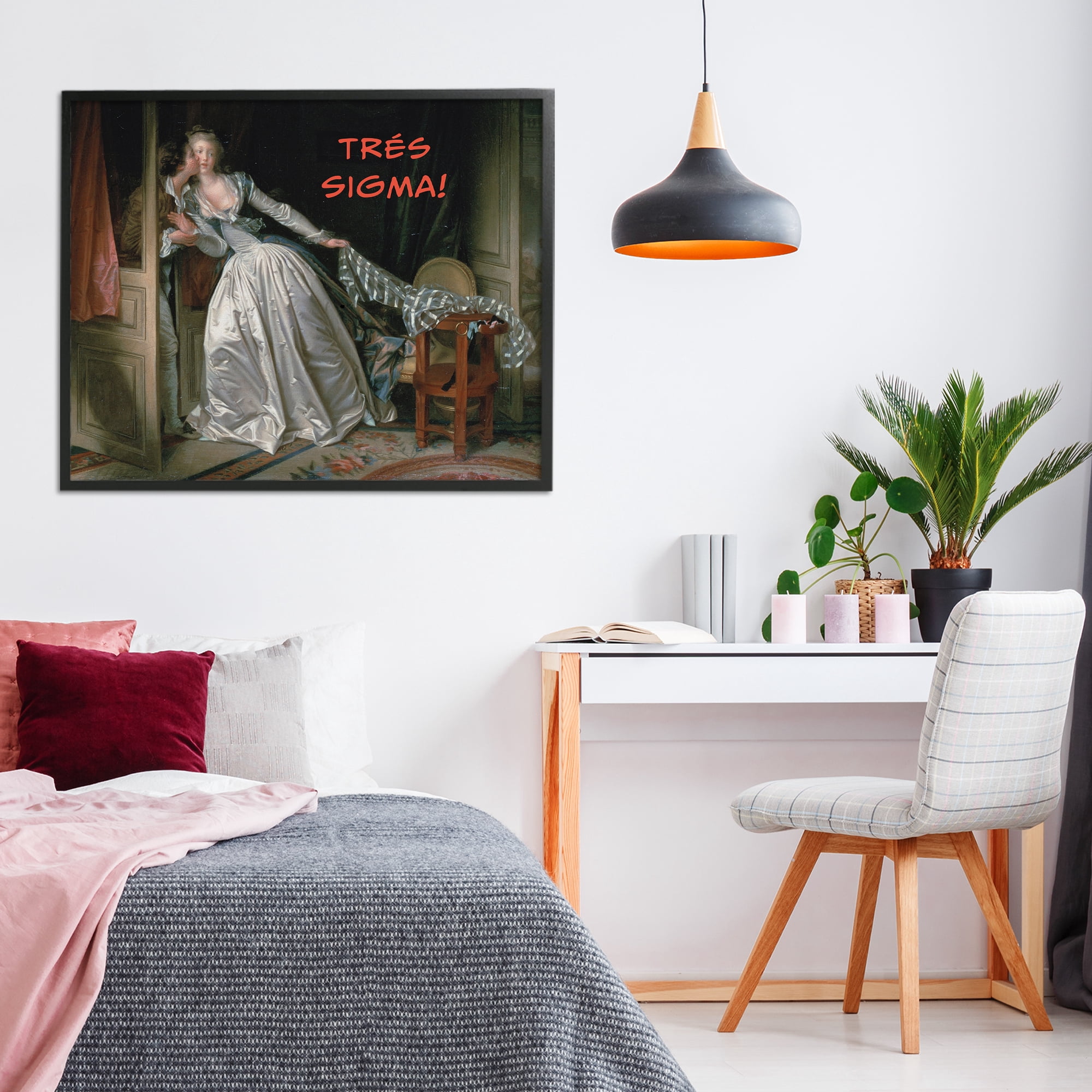 Stupell Industries Iconic Tres Sigma Black Framed Giclee Art, design by Grotto Studios