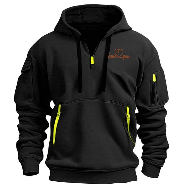 Xihbxyly Sudadera con Capucha de Moda, Sudadera con Cremallera Estampada de Moda, Jersey con Múltiples Bolsillos, Ropa Casual Elegante, Moda Primavera-Otoño, Comodidad Diaria, Perfecta para Salidas D