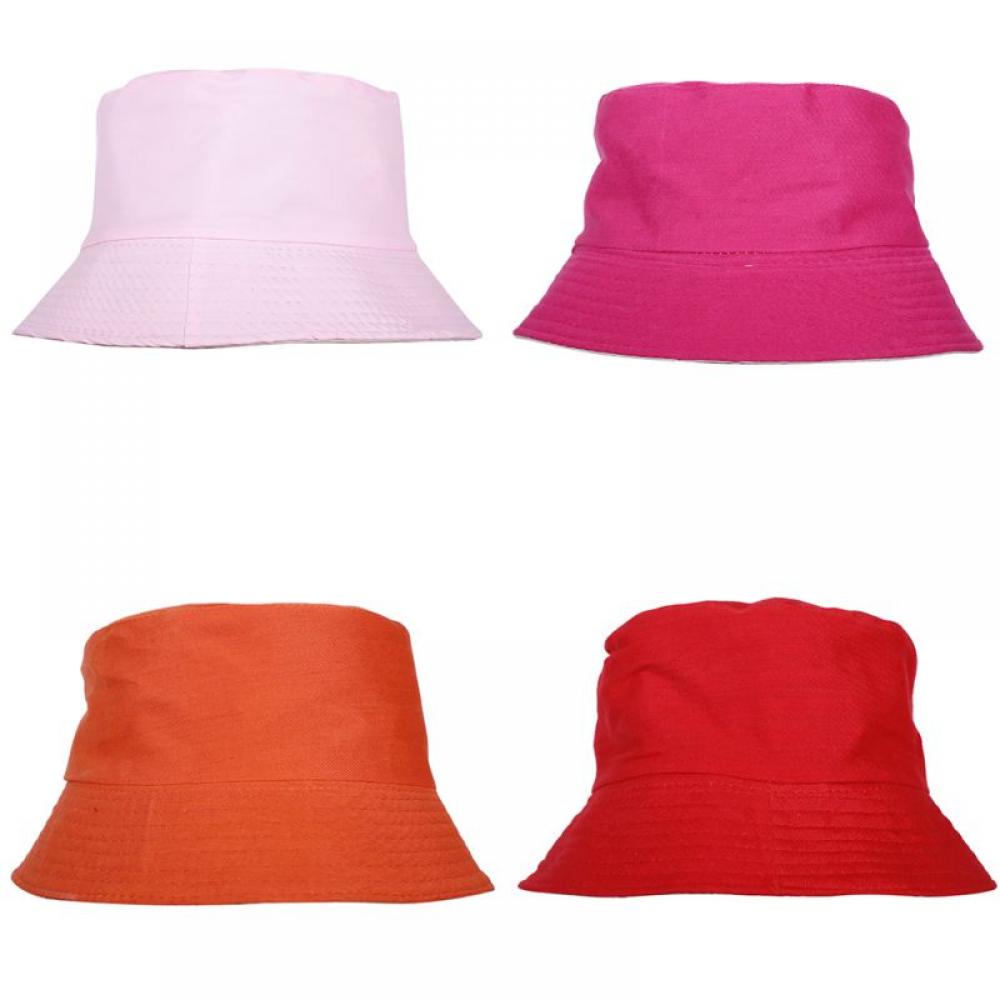 Bucket Hats for Women Sun Beach Hat Teens Girls Wide Brim Summer Fisherman's Caps Double Sided Wear Hat - image 2 of 3