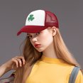 thumbnail image 2 of GDREDA Summer Hat Three Leaves Pattern Baseball Cap Tongue Outdoor Sun Hat，Wine, 2 of 4