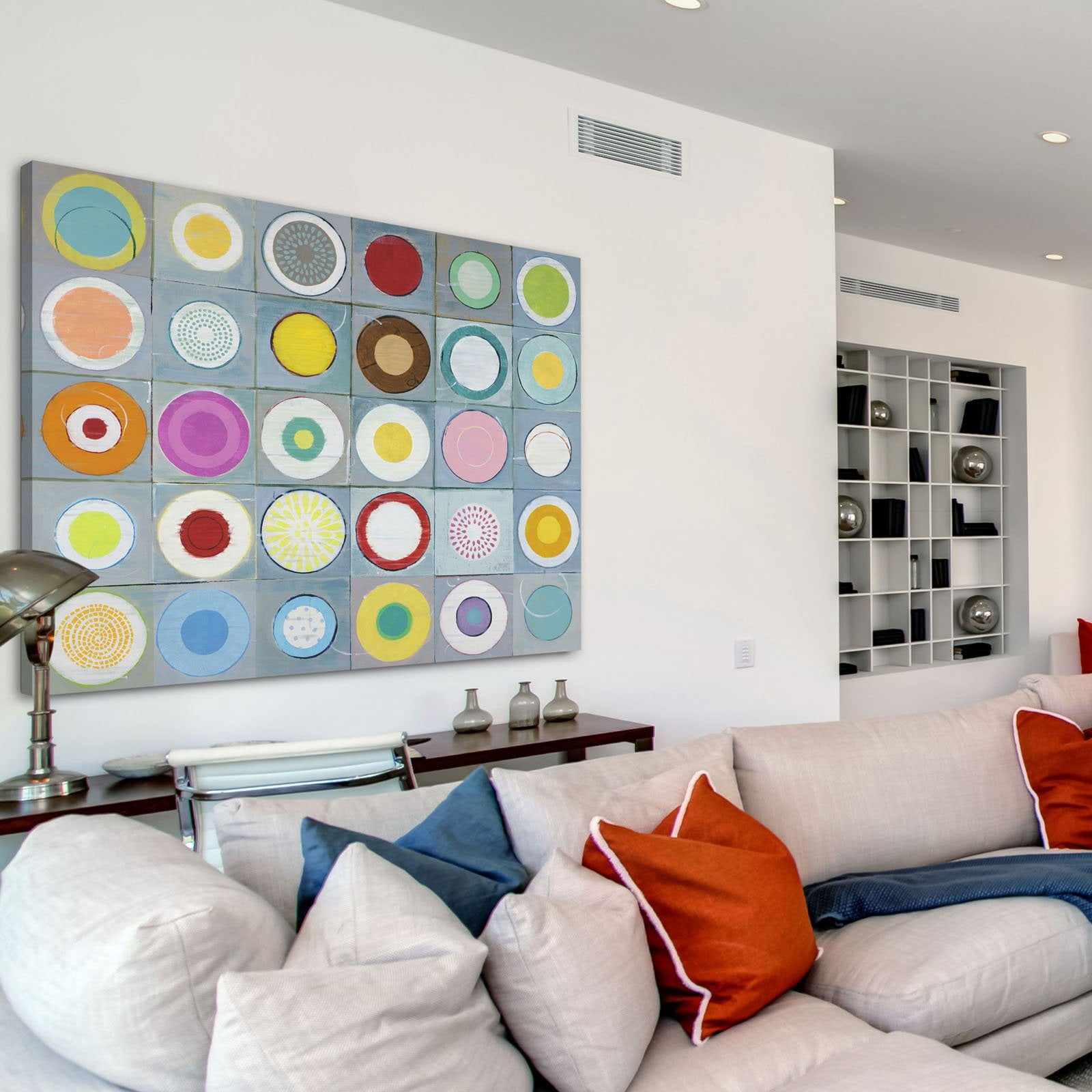 Marmont Hill - "Colors Round" by Julie Joy Painting Print on Wrapped Canvas