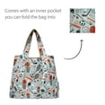 thumbnail image 5 of Wrapables Medium Foldable Tote Nylon Reusable Grocery Bag (Set of 2), Sporty, 5 of 6