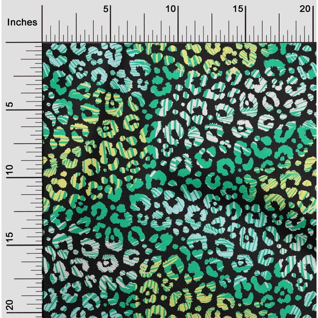oneOone Rayon Green Fabric Animal Skin Craft Projects Decor Fabric Printed By The Yard 56 Inch Wide-G59