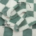 thumbnail image 4 of HOMRITAR Checkered Baby Blanket for Boys Sage Green Fluffy Fuzzy Blankets with 3D Chessboard Grid, Warmer Comfort Reversible Lightweight Bed Blanket for Toddlers Infant or Newborn 30 x 40 Inch C29, 4 of 4