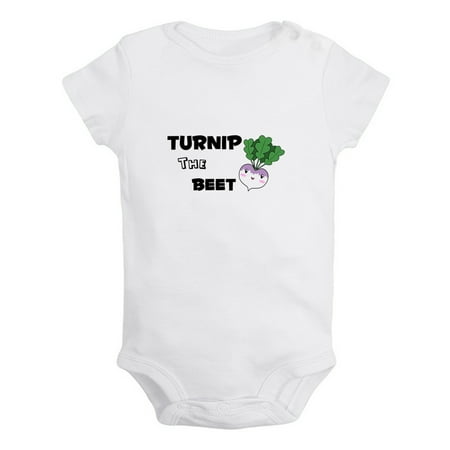 

iDzn Turnip The Beet Funny Rompers For Babies Newborn Baby Unisex Bodysuits Infant Jumpsuits Toddler 0-24 Months Kids One-Piece Oufits