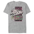 thumbnail image 4 of Men's Star Wars Millennium Falcon 80's Style  Graphic Tee Athletic Heather Medium, 4 of 4