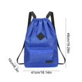 thumbnail image 2 of Drawstring Backpack Nylon Large Capacity, Lightweight Outdoor Sports Travel Backpack, Versatile Cinch Top Bag with Dry-Wet Separation for Swimming, Gym, Camping, and Hiking, 2 of 6