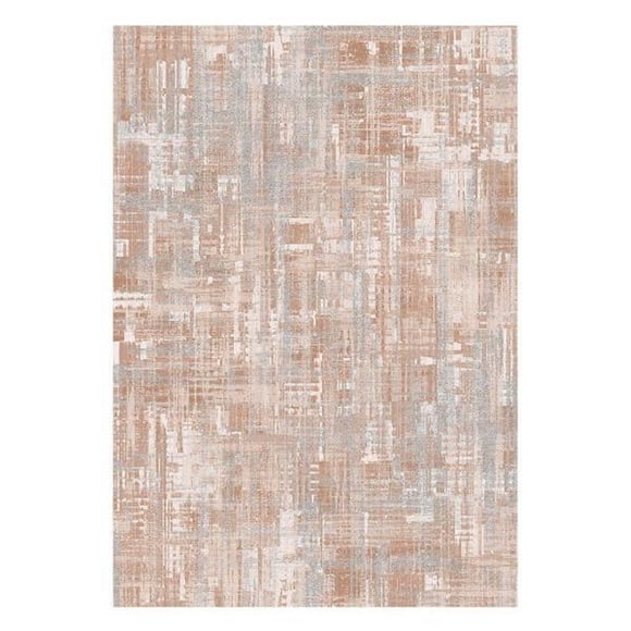 tapete decorativo fur abstracto beige 115 x 160 cm