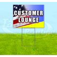 thumbnail image 1 of Customer Lounge (18" x 24") Yard Sign, Includes Metal Step Stake, 1 of 6