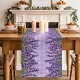 thumbnail image 2 of Table Runner 36 Inches Long for Kitchen Dining, Purple Lavender Dresser Scarf Farmhouse, Dining Table Decorations for Wedding/Parties, Spring Watercolor Wildflowers Plant Plaid 13 x 36 In, 2 of 8